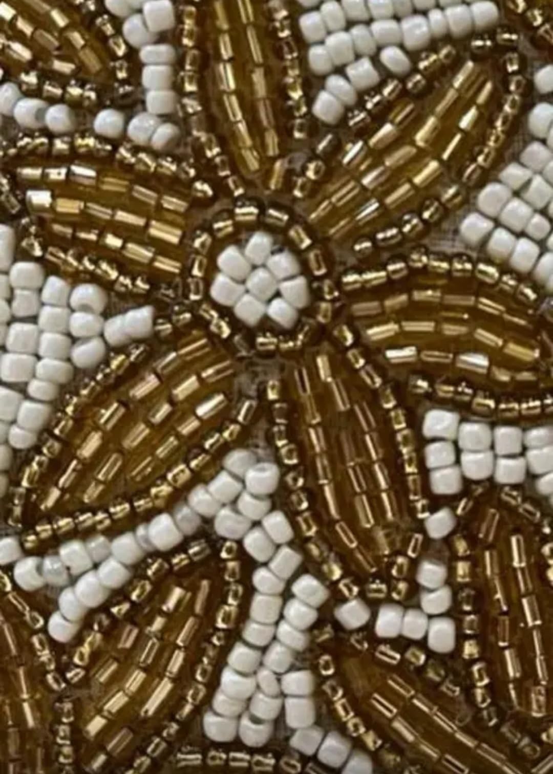 Beaded Throw Pillow Cover, Ivory and Gold Floral Embroidered Cushion Cover, Decorative Square Accent
