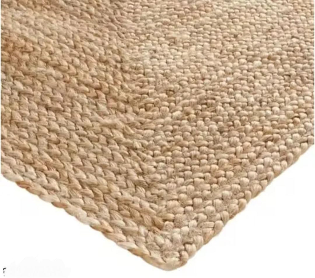 Natural Jute Runner Rug, Braided Hallway Carpet, Bohemian Style, Rectangular, for Entryway or Corridor
