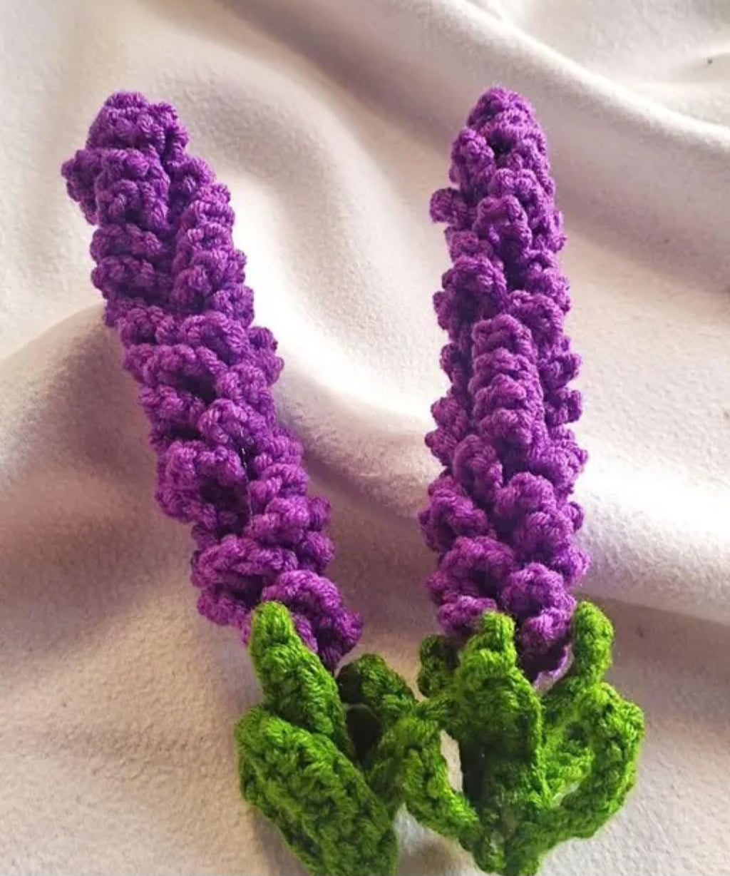 Crochet Lavender Bouquet, Purple, Handmade Knit Artificial Flowers, Home Decor
