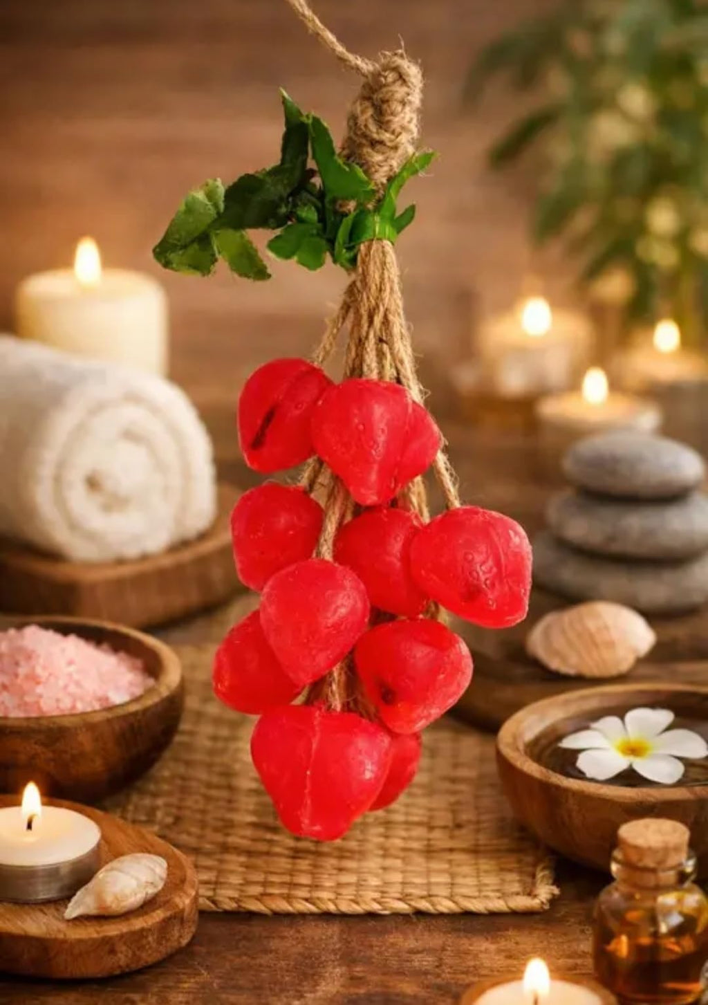 Radish Soap on a Rope, Novelty Vegetable Design, Natural Jute Cord, Kitchen Decor Theme