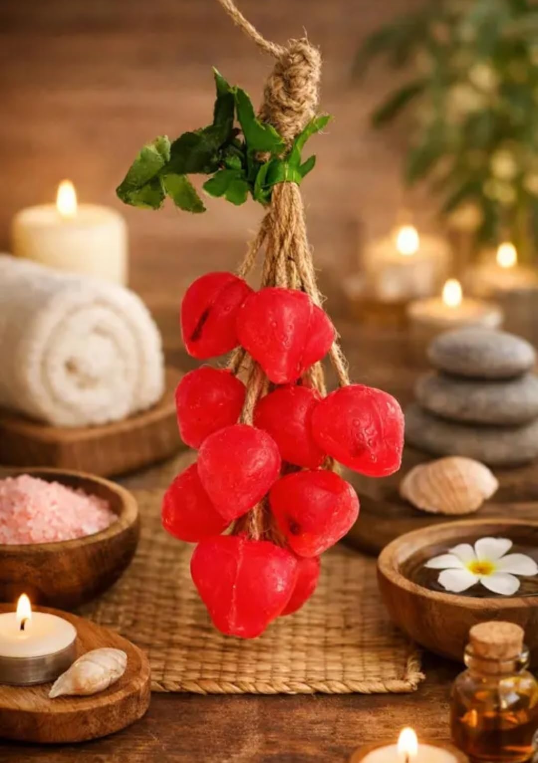 Radish Soap on a Rope, Novelty Vegetable Design, Natural Jute Cord, Kitchen Decor Theme