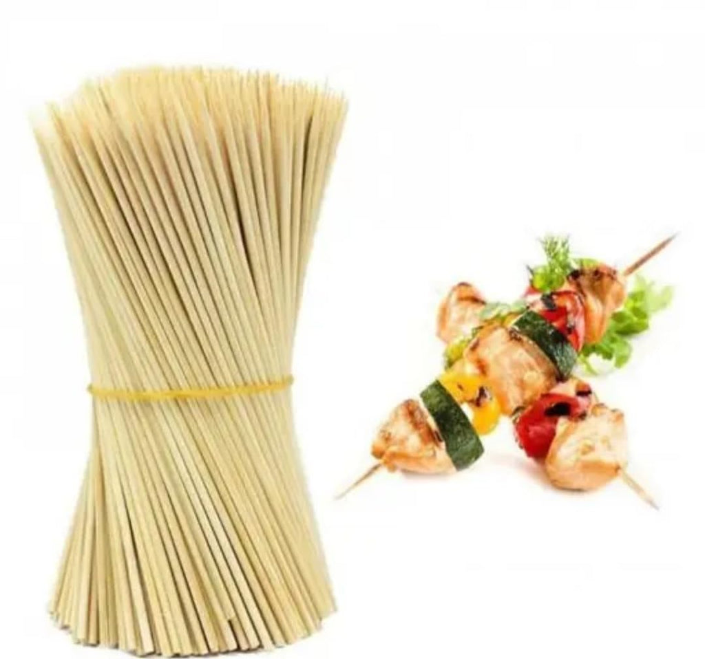 Bamboo Skewers for Grilling, Natural Wood, BBQ Kabob Sticks for Vegetables and Meat