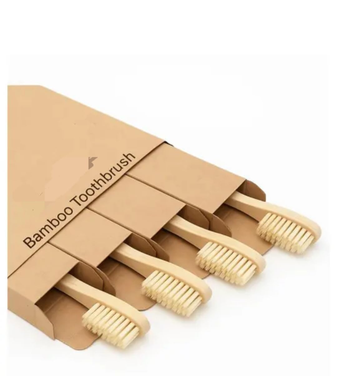 Bamboo Toothbrush, Natural, 10 Pack, Eco-Conscious Oral Care