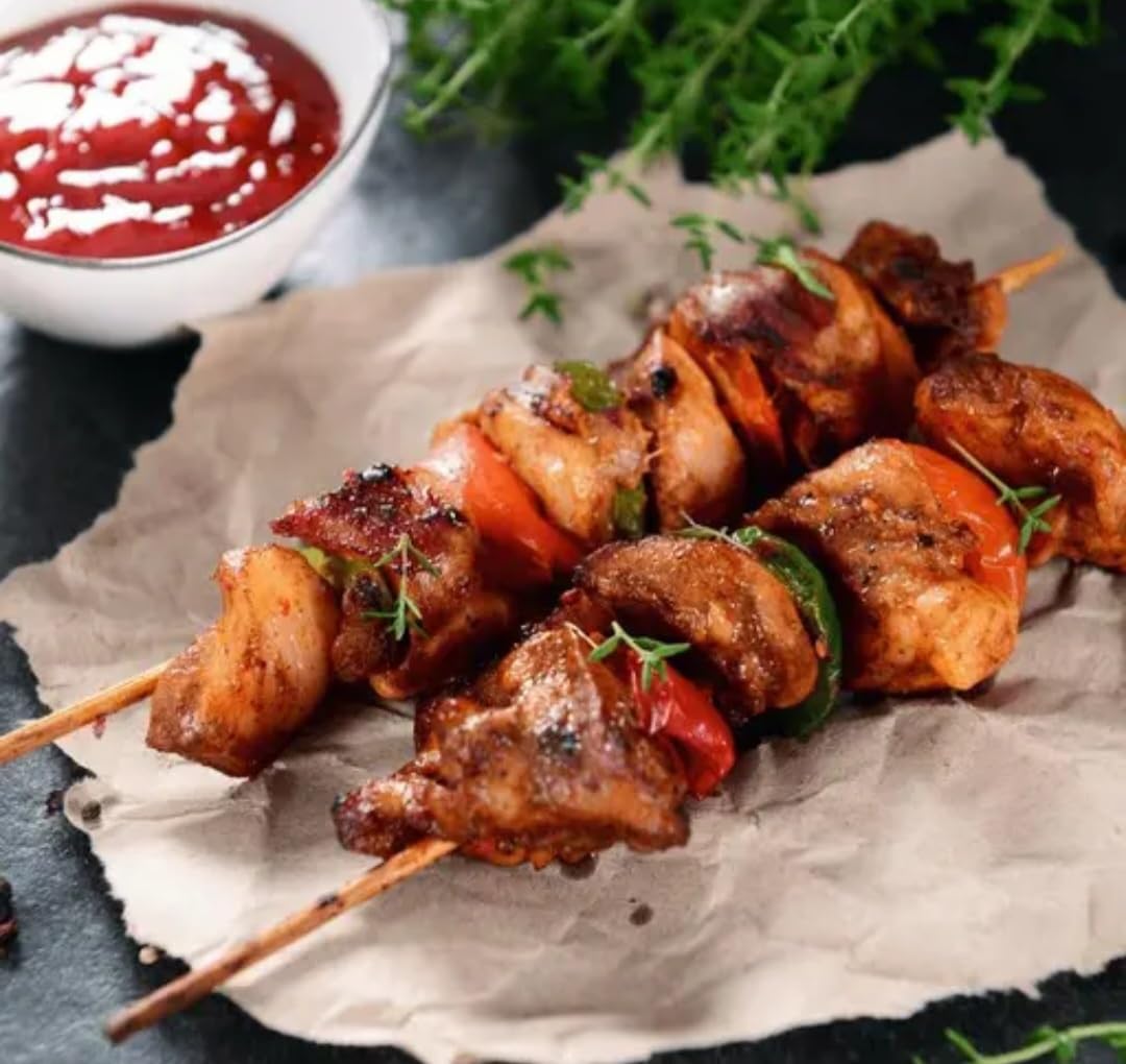 Bamboo Skewers for Grilling, Natural Wood, BBQ Kabob Sticks for Vegetables and Meat