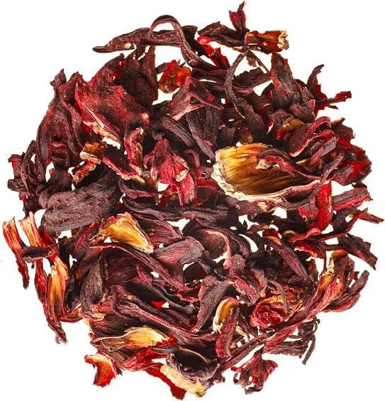 Dried Hibiscus Flowers, Natural, Deep Red Petal