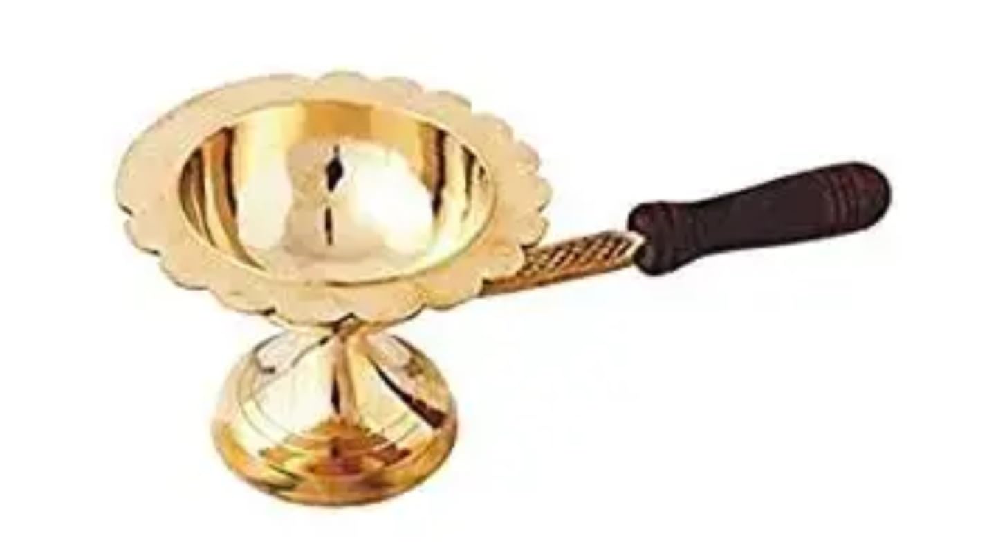Decorative Gold Metal Lotus Flower Tea Light Candle Holders, Elegant Floral Design, Pooja Diya