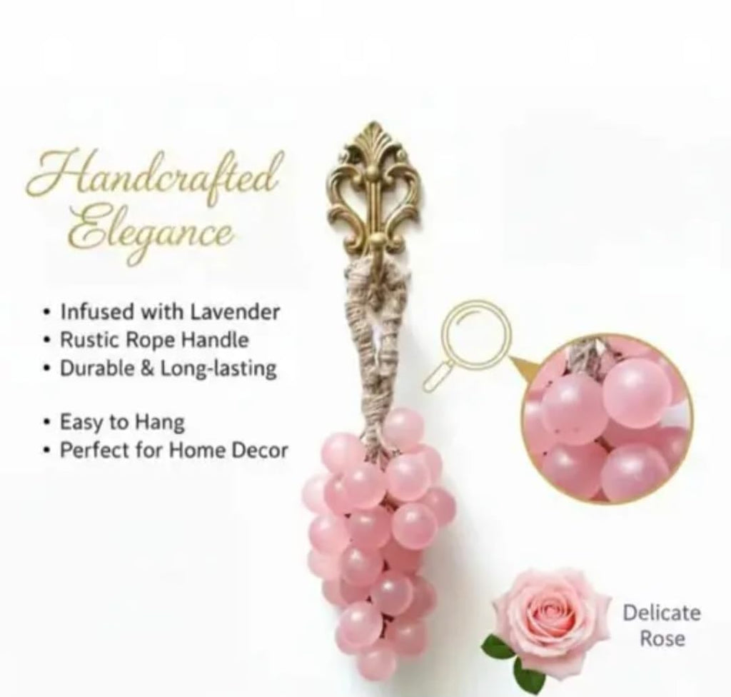 Soap on a Rope, Pink, Bubble Design with Natural Rope, Hand Wash, Bathroom Accessory