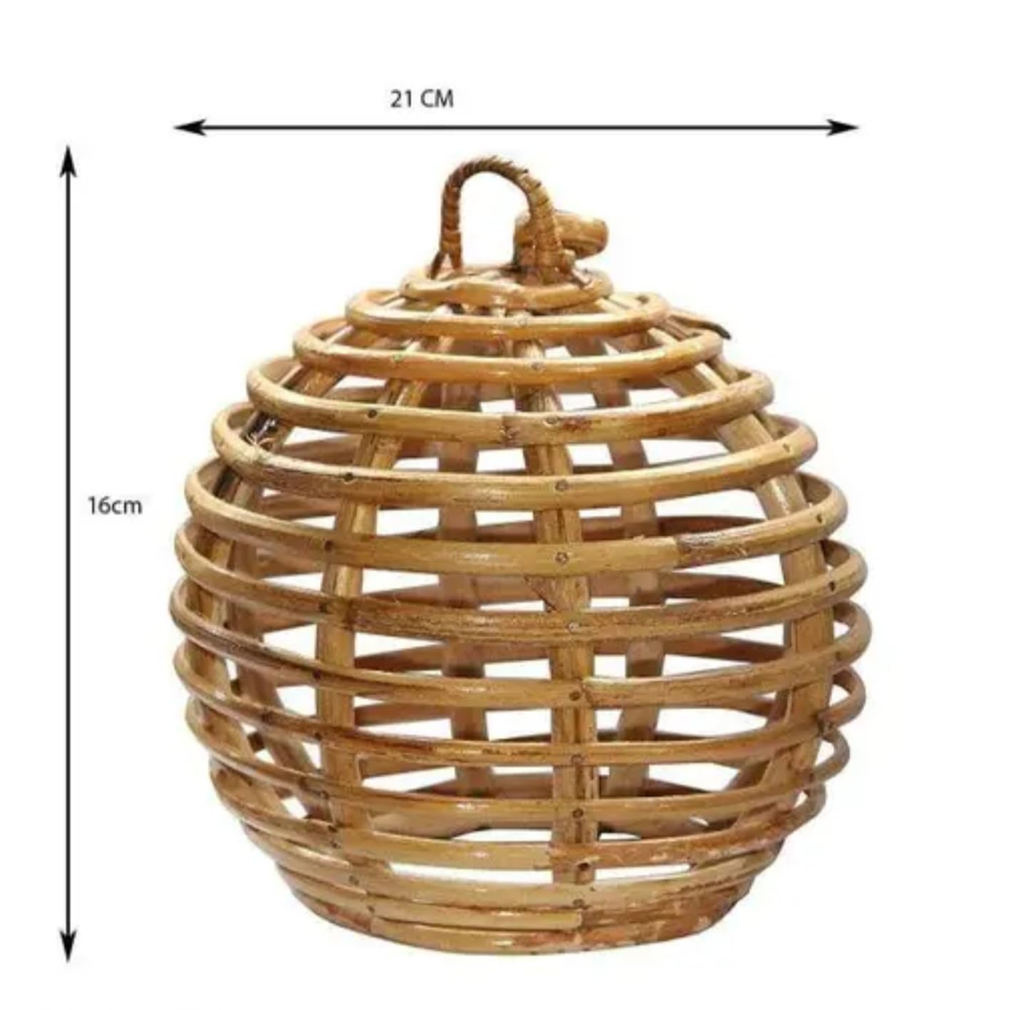 Rustic Bamboo Spiral Pendant Light, Natural Wood Color, Rope Hanging Design, Modern Boho Style, Indoor Lighting Fixture