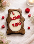 Wooden Serving Tray with I Love You Message, Decorative Candle Holder, Romantic Gift, Valentine's Day Theme