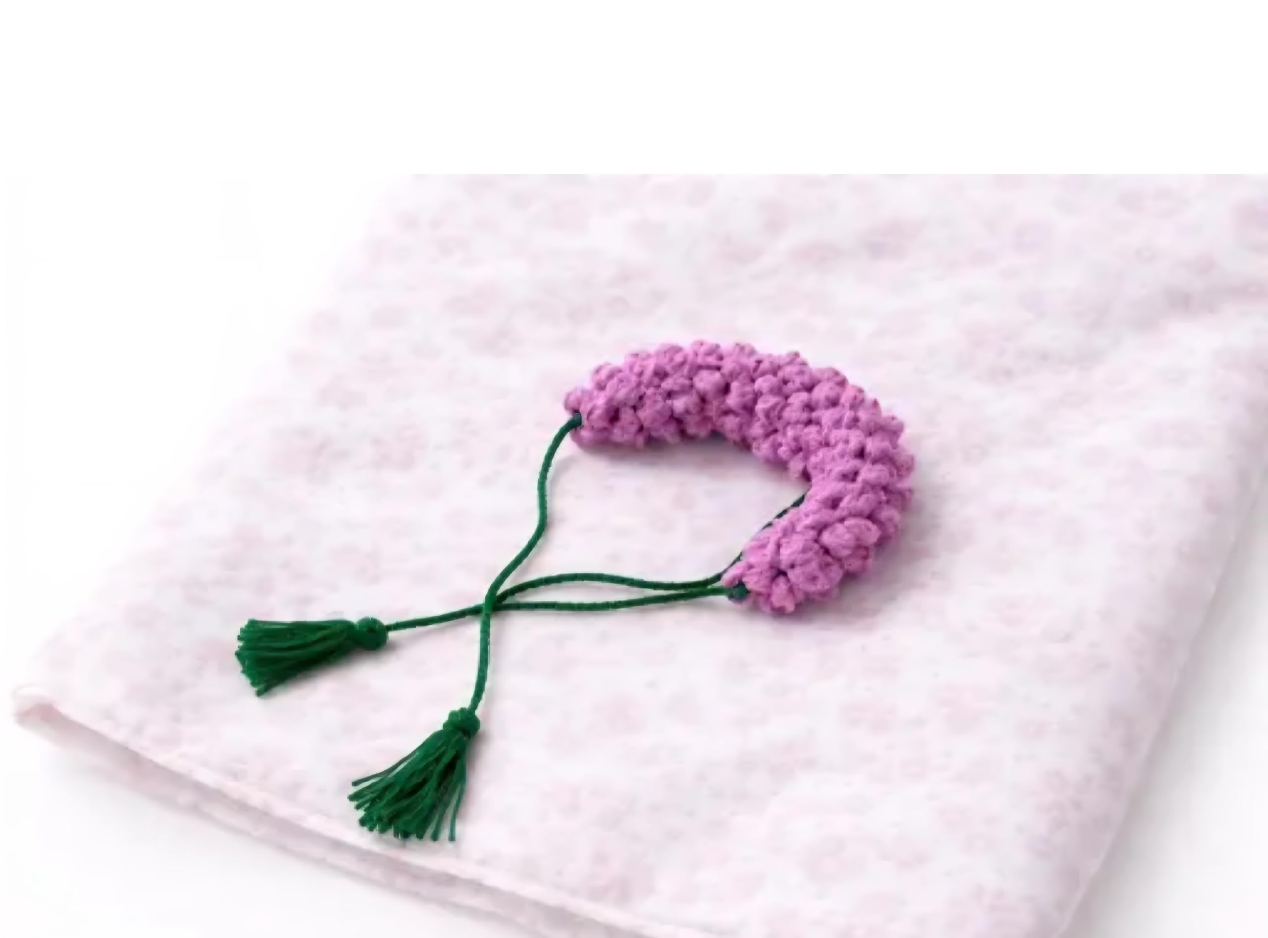 Crochet Hair Claw Clip, Purple, Floral Knit Design, Boho Style Bun Holder for Women, gajra
