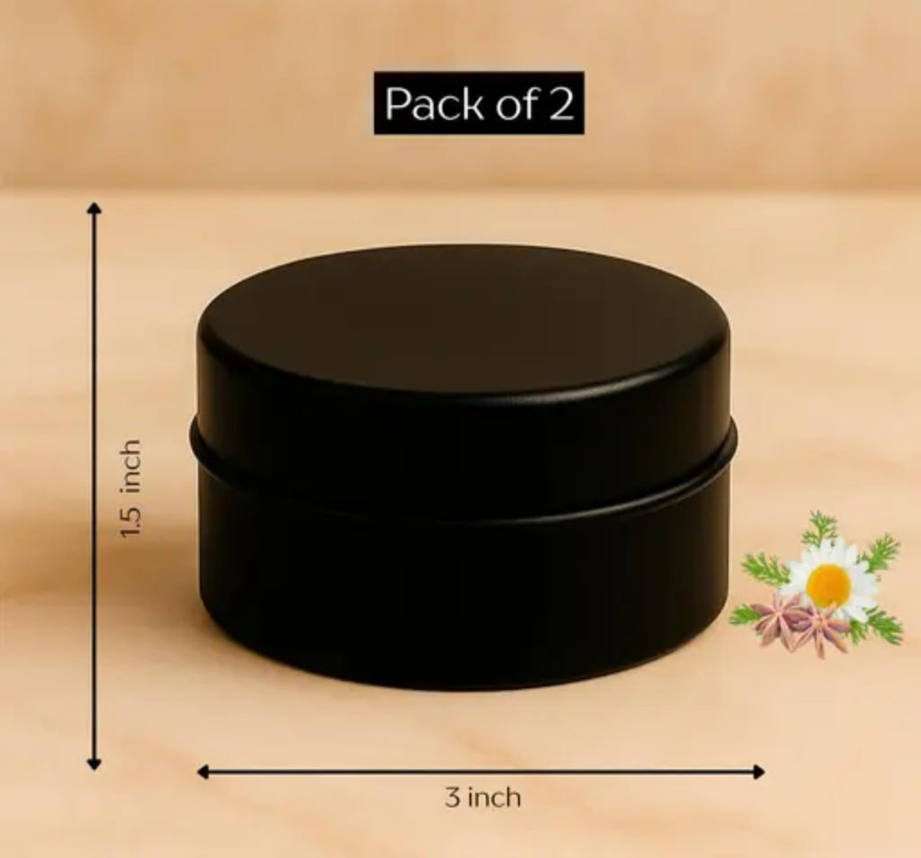 Handmade Daisy Flower Candle in Black Tin Container, White and Blue, Decorative Scented Candles, Set of 2