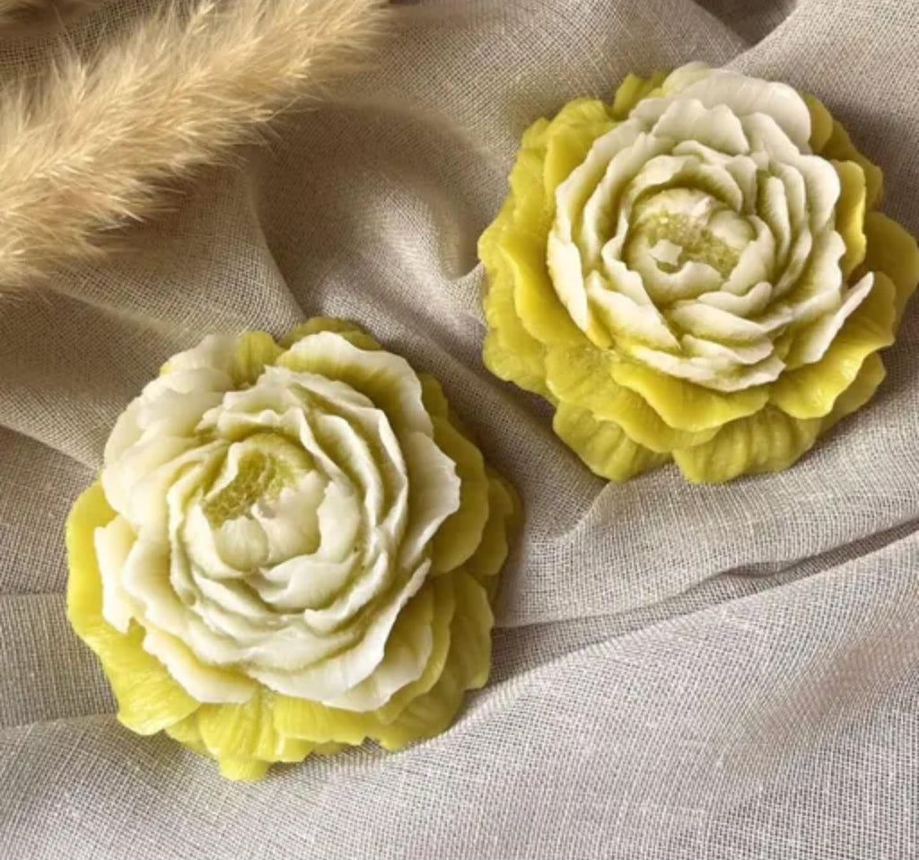 Peony candle, Decorative candle, floral candle