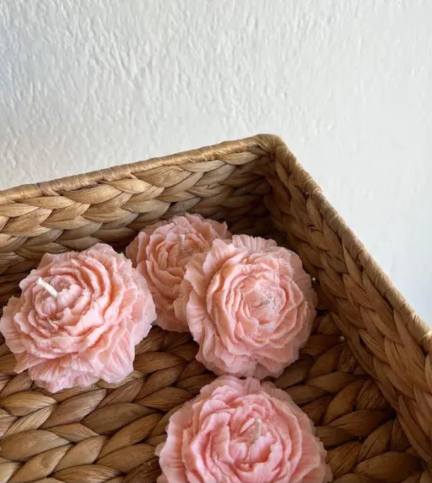 Handcrafted rose candle