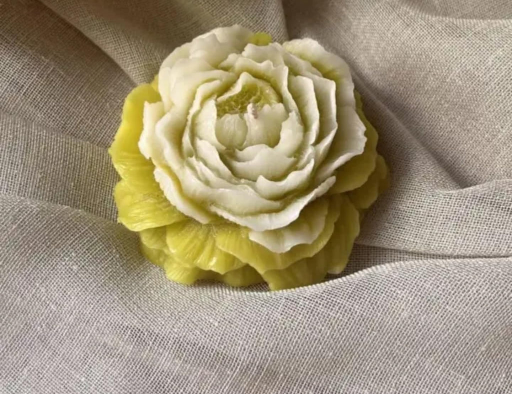 Peony candle, Decorative candle, floral candle