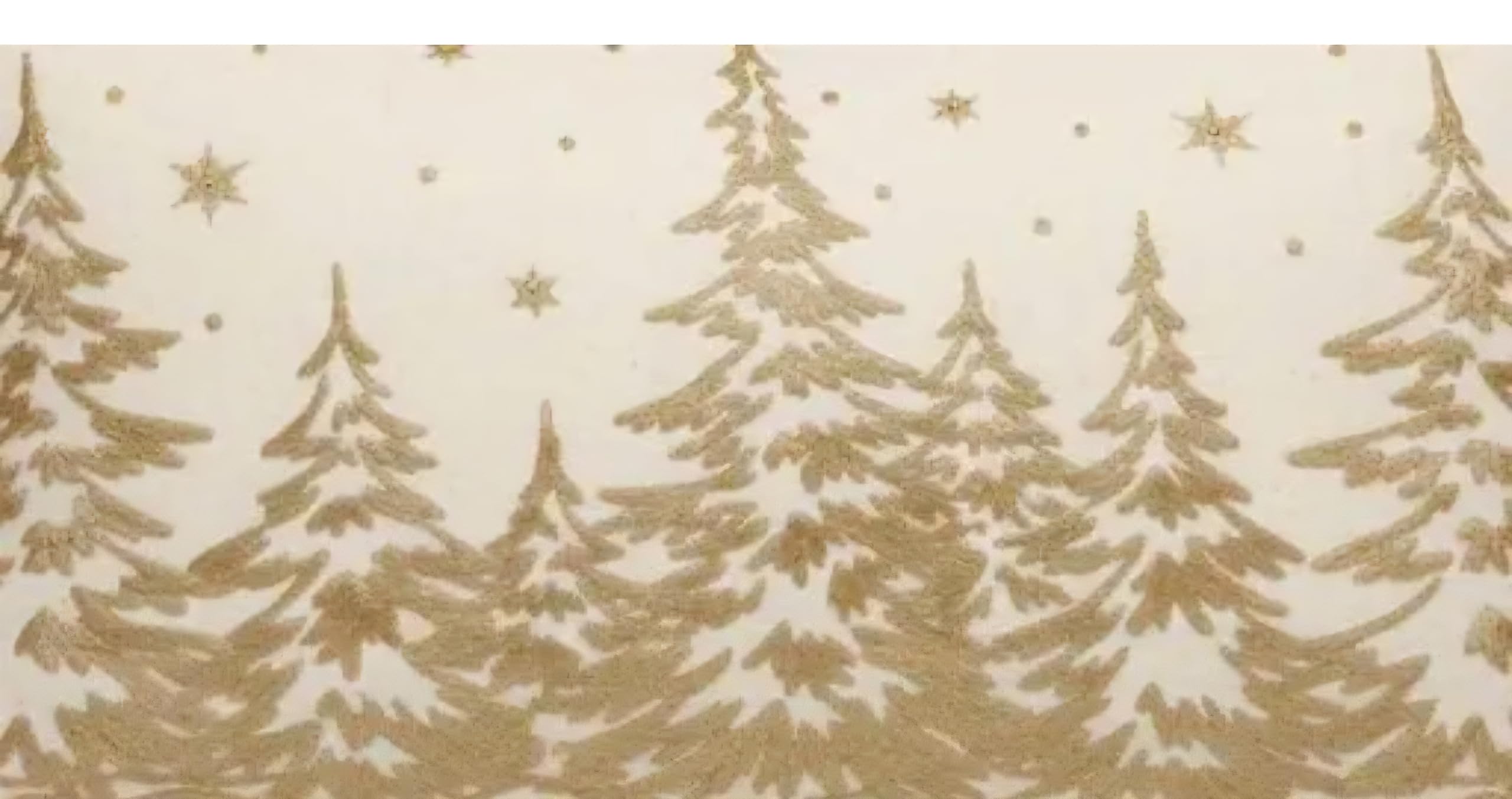 Christmas Tree Throw Pillow Cover Set of 2, Cream and Gold, Tassel Corners, Holiday Winter Decor