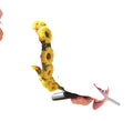Handmade Sunflower Wrist Keychain, Yellow Floral Design, Decorative Key Holder