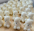 White Teddy Bear Decorative Candles, Handcrafted Design, Pack of Multiple