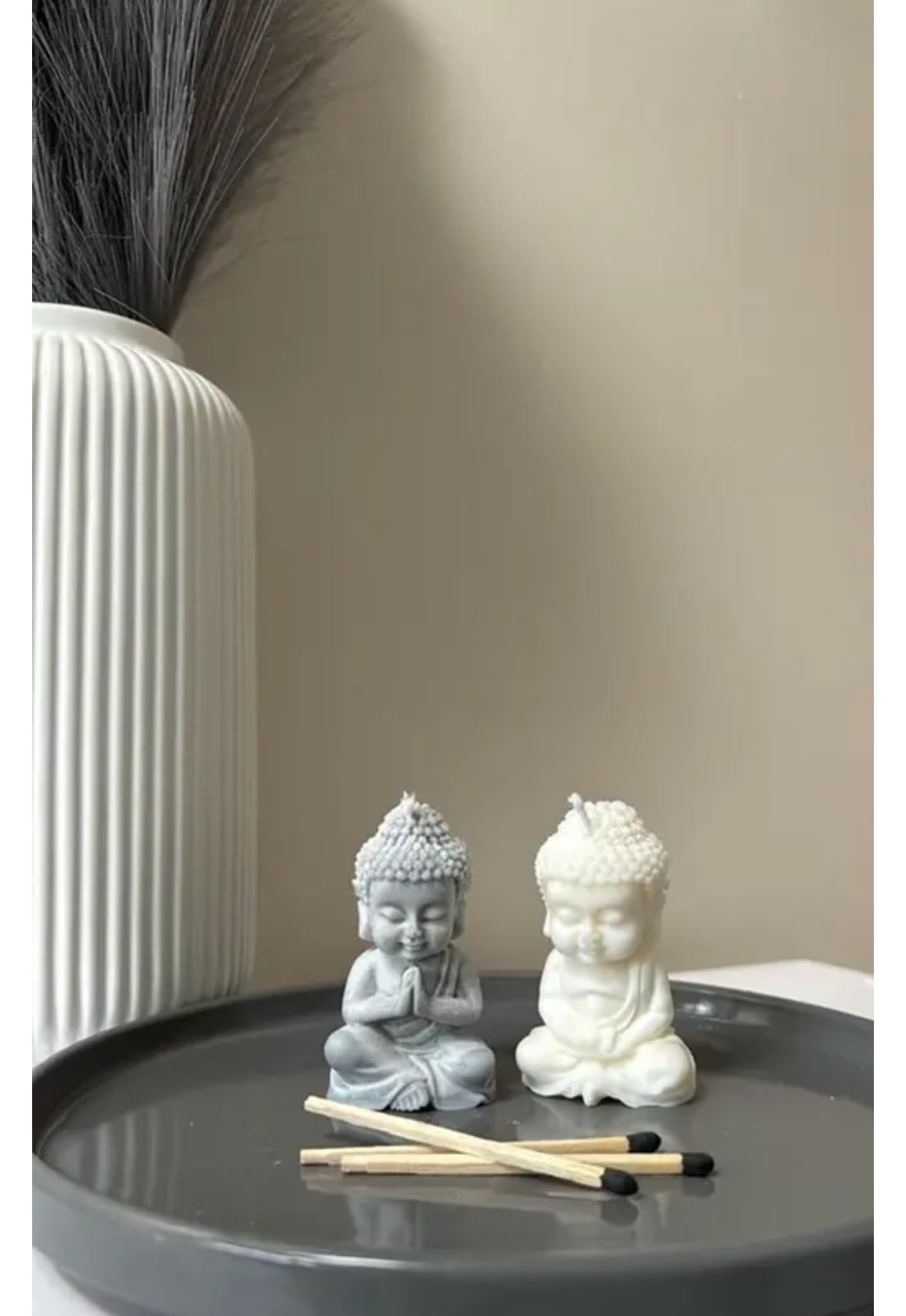 Luxury candle, scented Buddha sculpture home decor candle