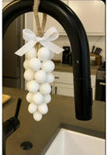 Grape Shaped Soap on Rope, White, Decorative Bathroom Accessory, Natural Jute Cord