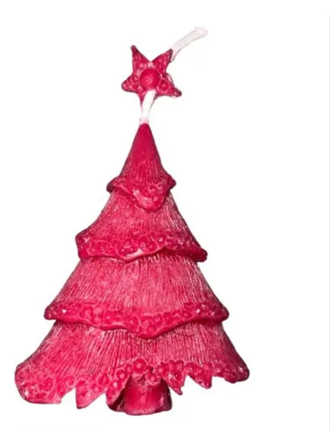 Christmas Tree Candles, Pink, Decorative Holiday Decor, Set of 2