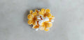Plumeria Flower Candle, Yellow and White, Frangipani Floral Design, Set of 6