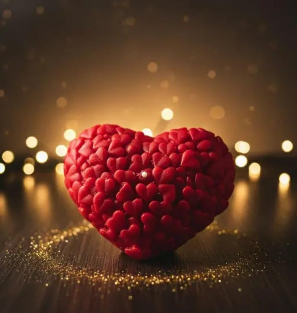 Heart Shaped Candle, Red, Decorative Wax, Romantic Valentine's Day Theme