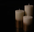 Unscented White Pillar Candles Set, 3 Different Sizes, Classic Design