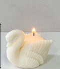 Decorative Swan Shaped Candle, White Wax, Elegant Home Decor