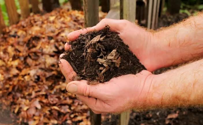 Premium Organic Garden Compost Mix, Brown, Leaf and Soil Blend, Natural Fertilizer for Outdoor Plants and Vegetables