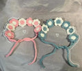 Crochet Heart Headband, Pink, Handmade Knit Hair Accessory for Women and Girls