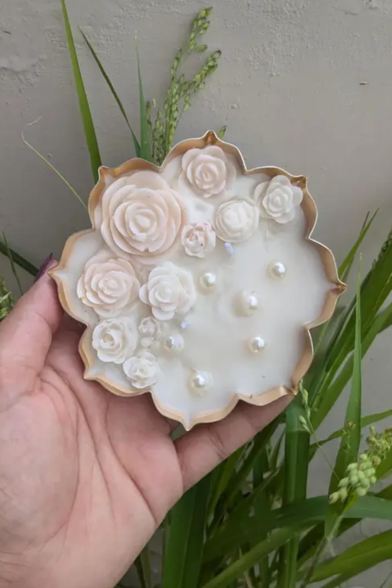 Decorative luxury candle, gift for girl