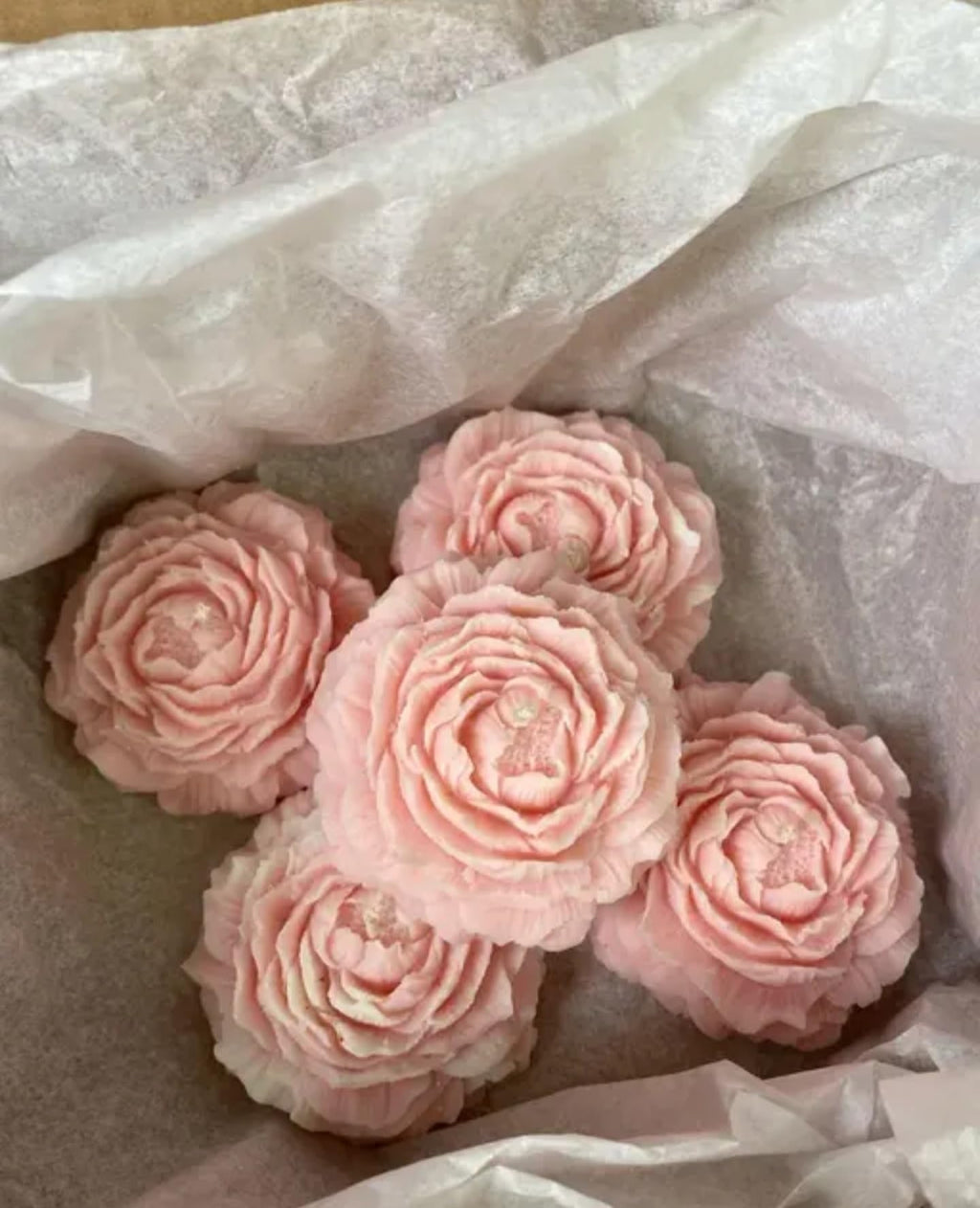 Handcrafted rose candle