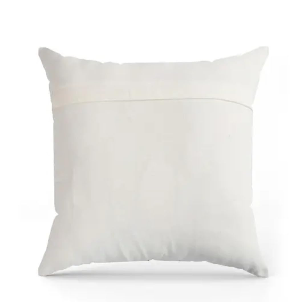 Sunflower Bouquet Embroidered Throw Pillow Cover, White, Floral Design, Square Cushion Case