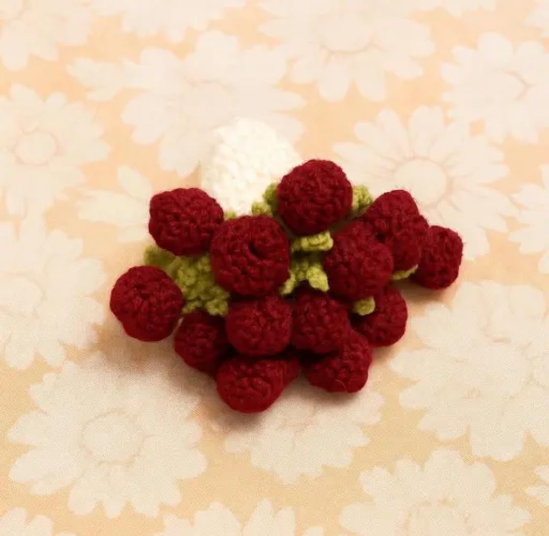 Handmade Crochet Coaster Cum Bouquet Cream Green Brown, Rose Border, Home Decor