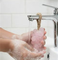 Silicone Soap Saver with Rope, Pink Bubble Design, Bathroom Sink Accessory