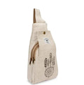 Canvas Sling Bag with Dreamcatcher Print, Natural Hemp Material, Crossbody Style