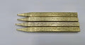 Antique Gold Sealing Wax Sticks with Engraved Arabic Calligraphy, Traditional Metallic Finish, Set of 4