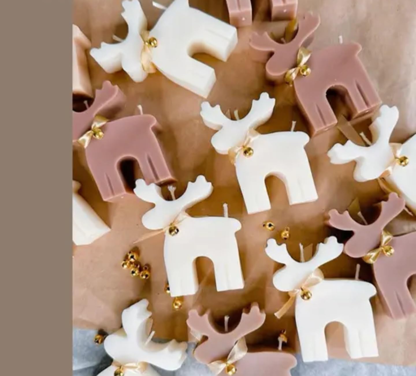 Decorative Reindeer Christmas candle, Holiday Home Decor candle