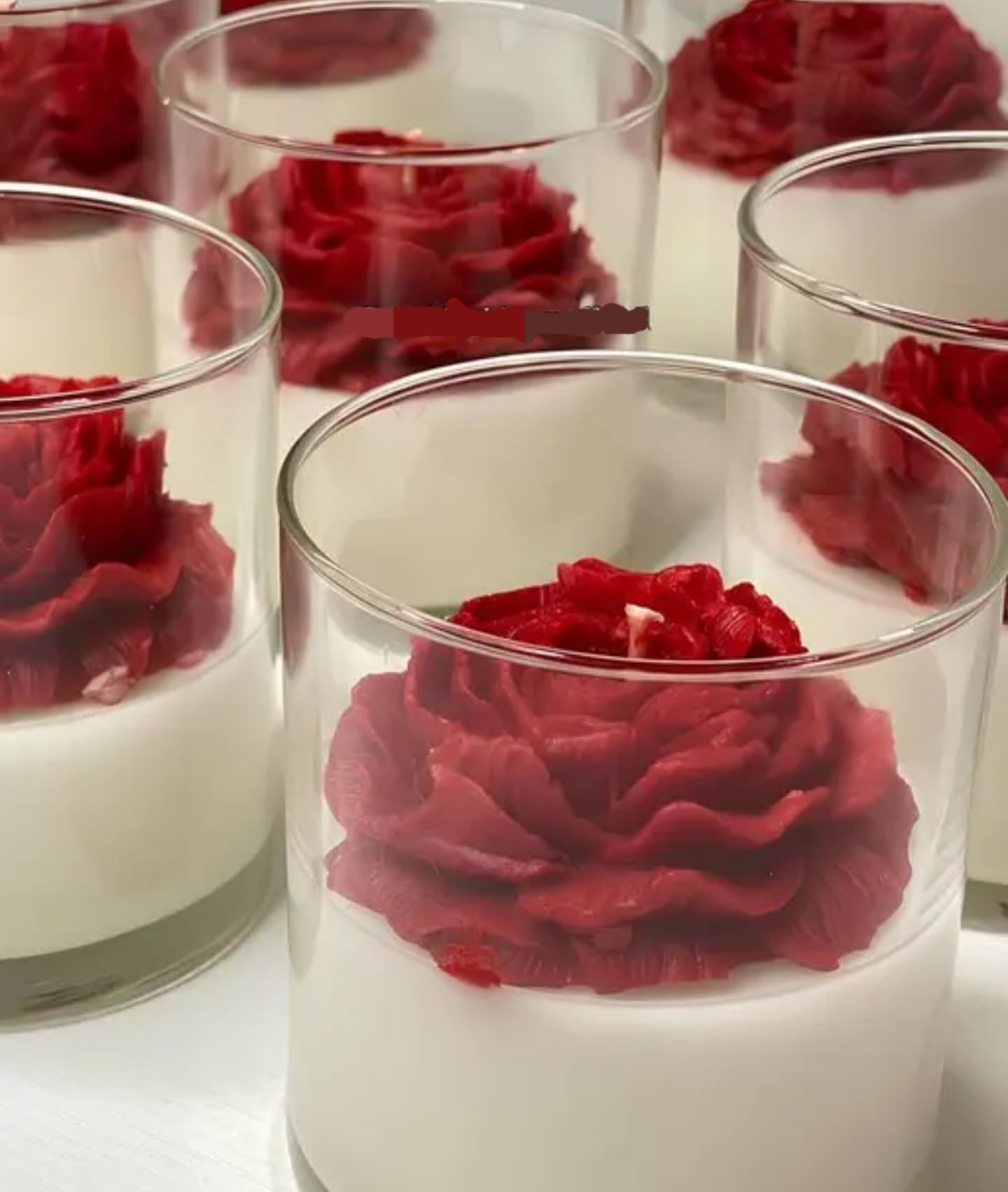 Glass jar candle, heart designed luxury scented candle