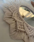 Handmade Macrame Wall Hanging, Cotton Rope Fringe Tapestry, Boho Home Decor, Cream
