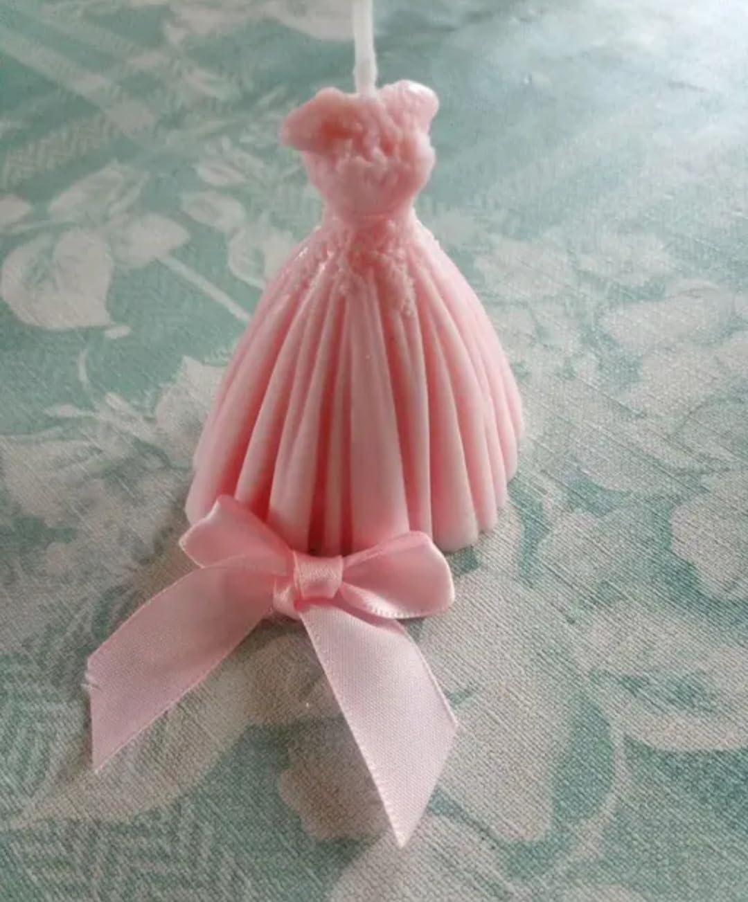 Pink Princess Dress Candle, Ball Gown Shape, Decorative Wax Figurine