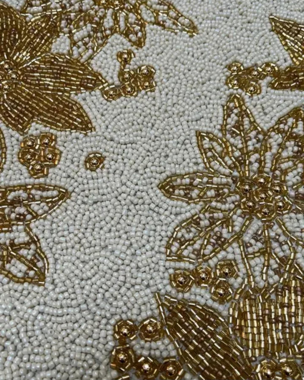 Handmade Table Runner, Gold Floral Design, Elegant Dining Decor