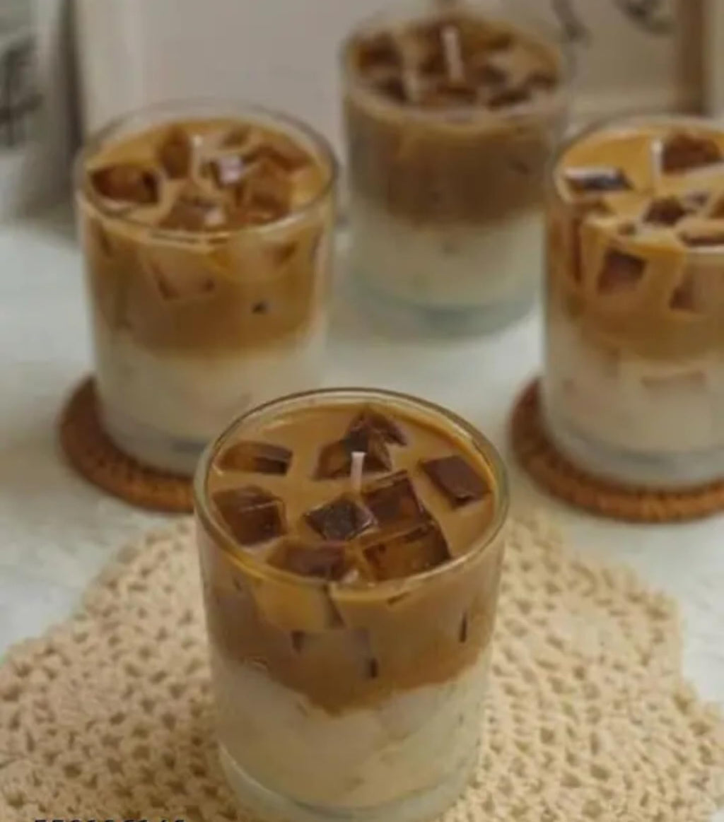 Coffee candle, Glass Cup candle, Coffee candle