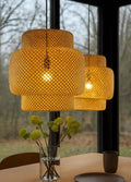 Bamboo Woven Pendant Light, Natural Rattan Shade, Warm Ambient Lighting, Asian Style Hanging Lamp