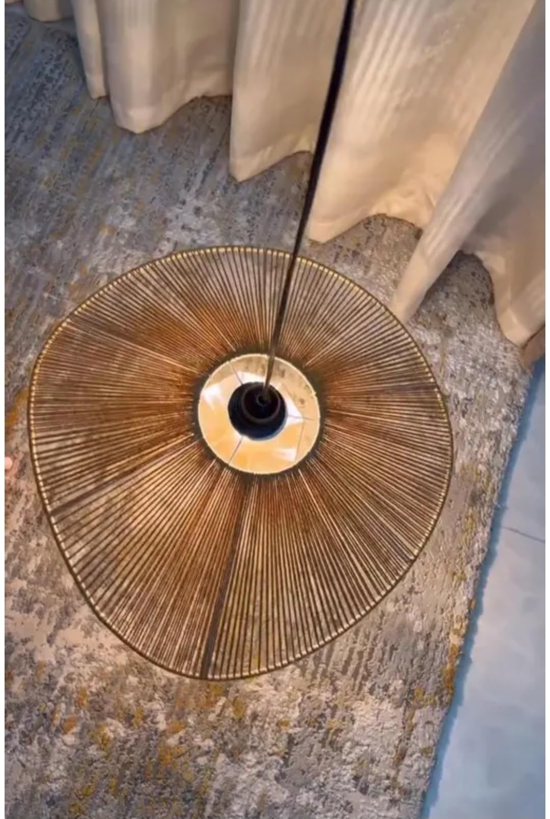 Bamboo Pendant Light, Natural, Handwoven Rattan Shade, Asian Hat Design, Hanging Ceiling Fixture