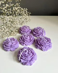 Luxury Big Size Peony Candle, Scented Fancy, Handcrafted Purple Rose Floating Candles, Decorative Floral Design Candle, Set of 4