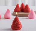 Decorative Strawberry Shaped Candles, Red and Pink, Handcrafted Design, luxury candle, set of 10