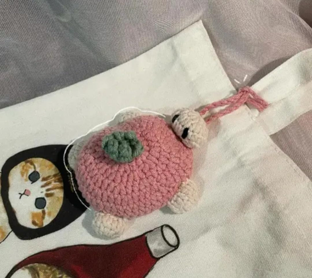 Handmade Crochet AirrPods Case Compatible with AirPods Pro, Turtle Design, Wrist Strap