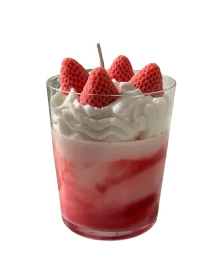Luxury Strawberry Glass jar Candle