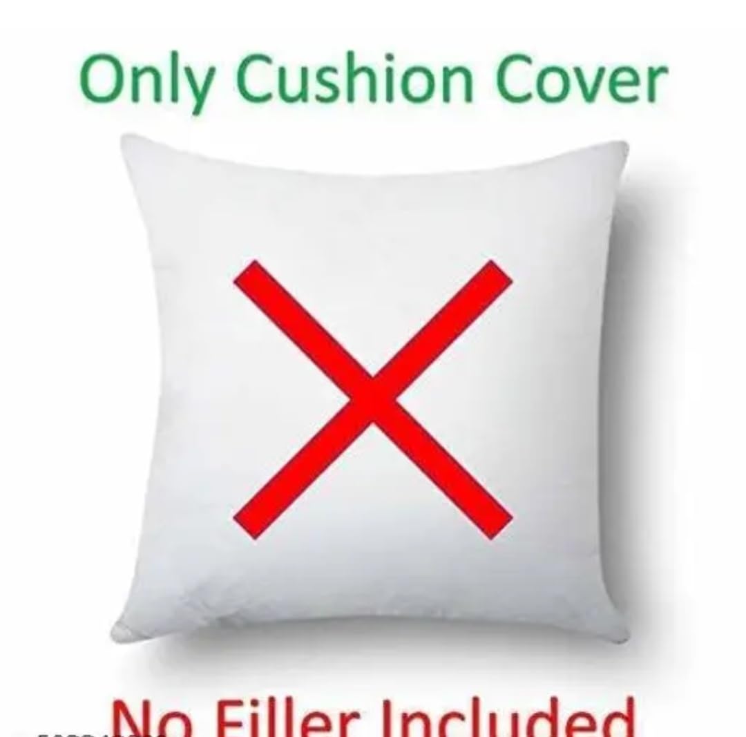 Boho Throw Pillow Cover with Tassels, Leaf Embroidered, White, Gray and Yellow, Decorative Cushion Cover